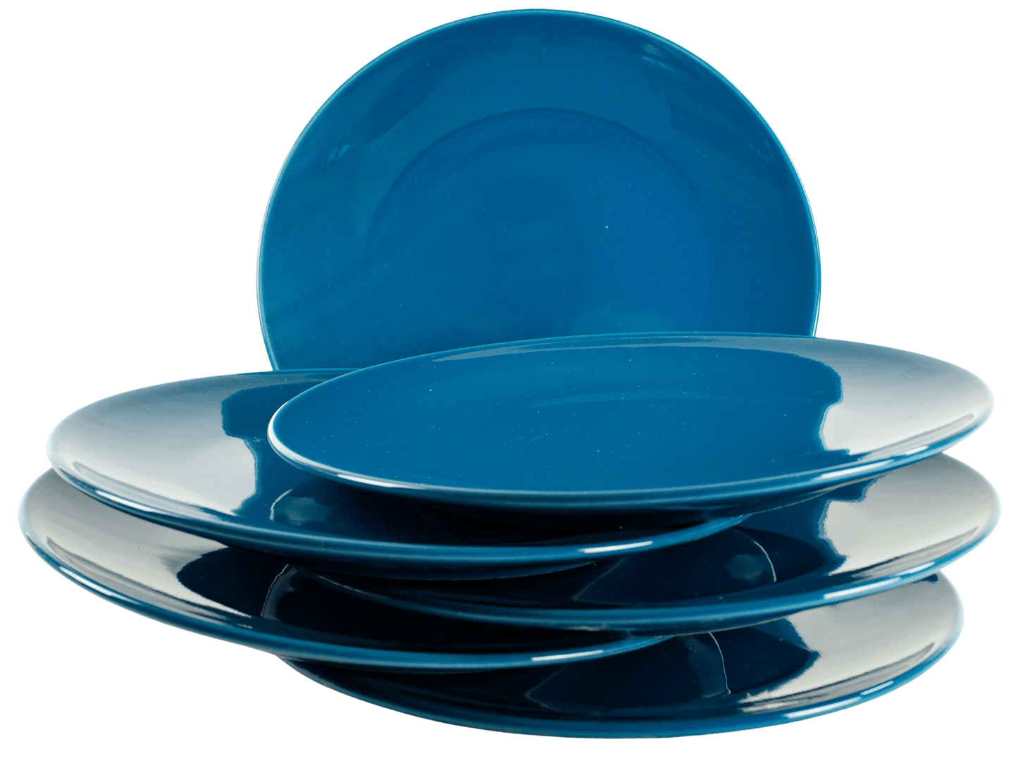 Set mit 6 flachen Tellern Blue Mat 24 cm