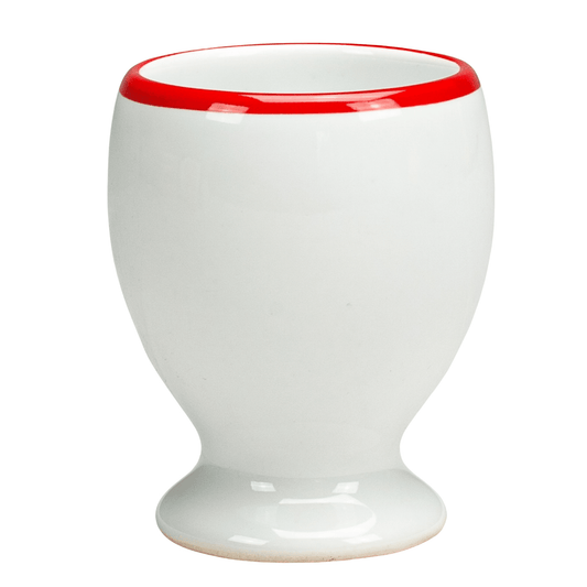 Portauovo con modello alto 6 cm Bianco/Rosso