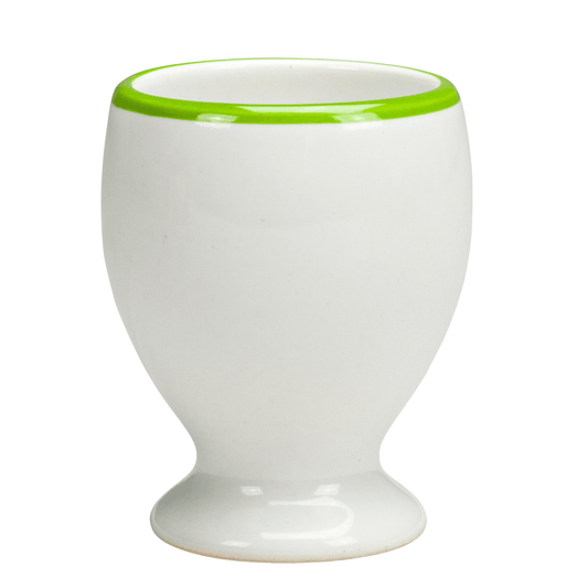 Portauovo con fantasia Bianco/Verde, alto 6 cm