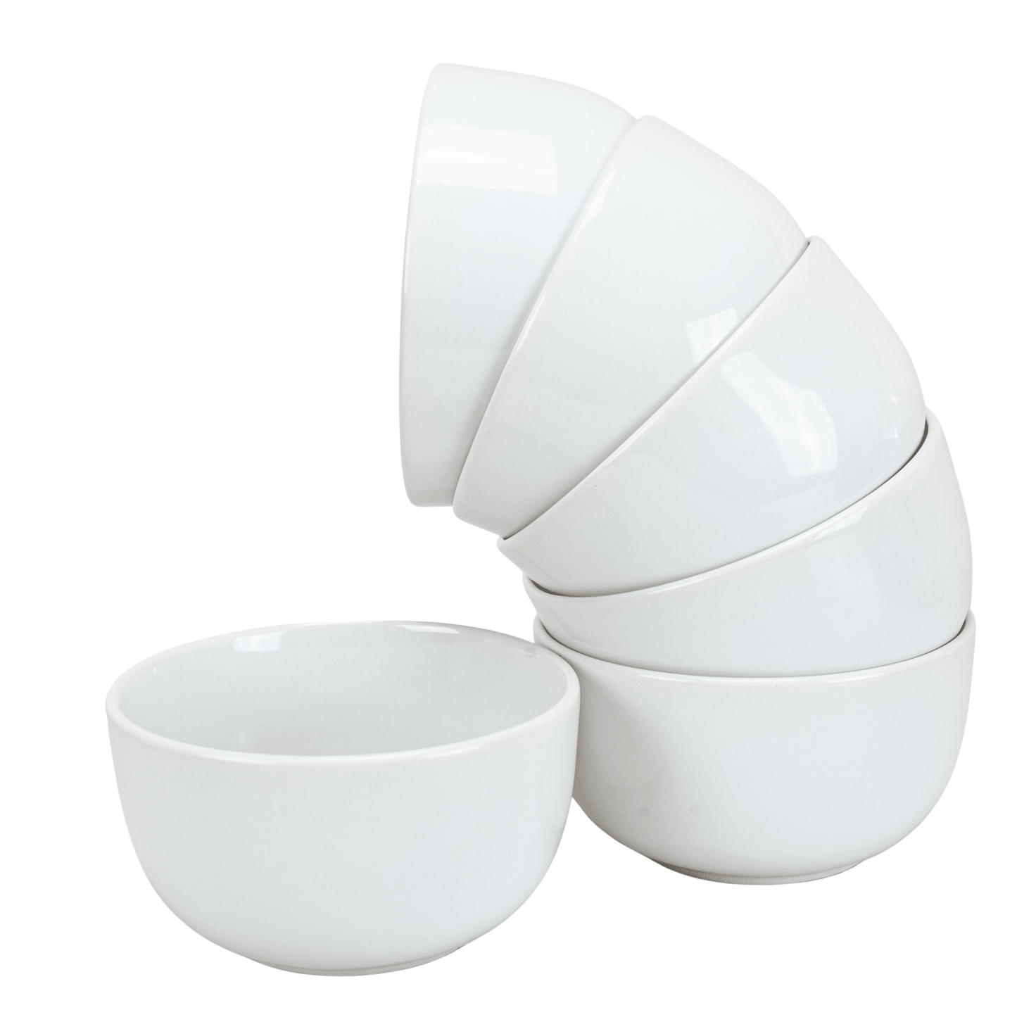 Set 6 boluri Ø 13 cm, 550 ml, Alb Lucios