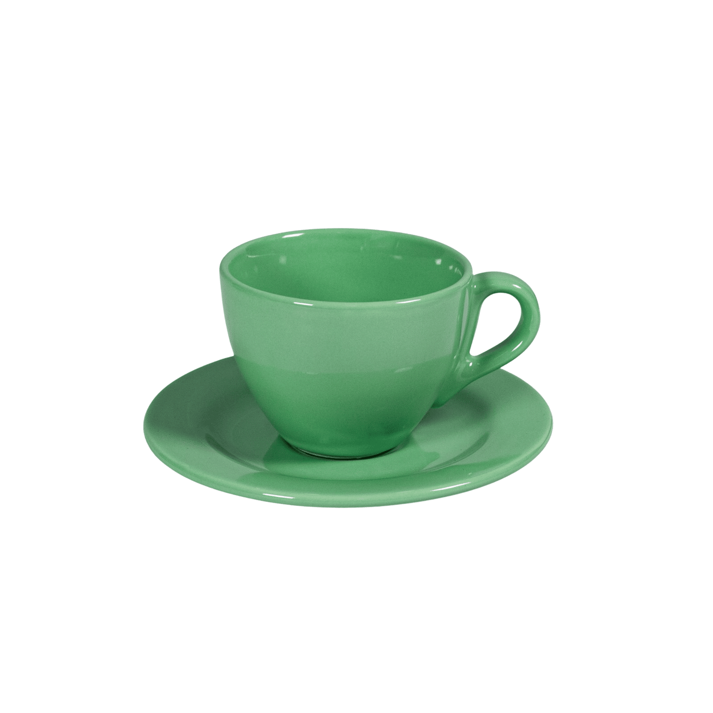 Ceasca cu farfurie pentru cafea Verde Menta, 160 ml