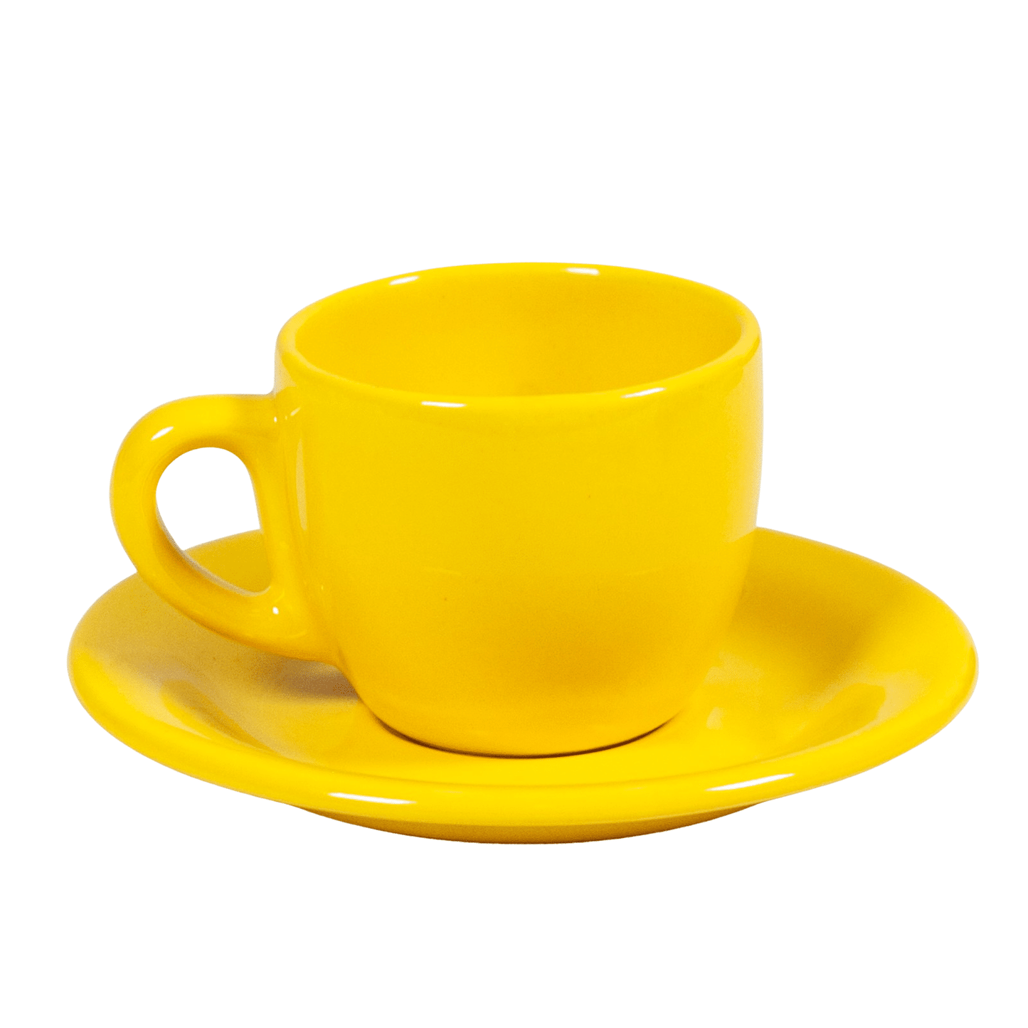 Tazza espresso Girasole Giallo con piattino, 80 ml