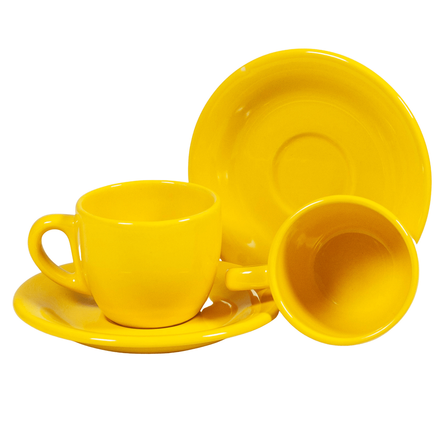 Tazza espresso Girasole Giallo con piattino, 80 ml