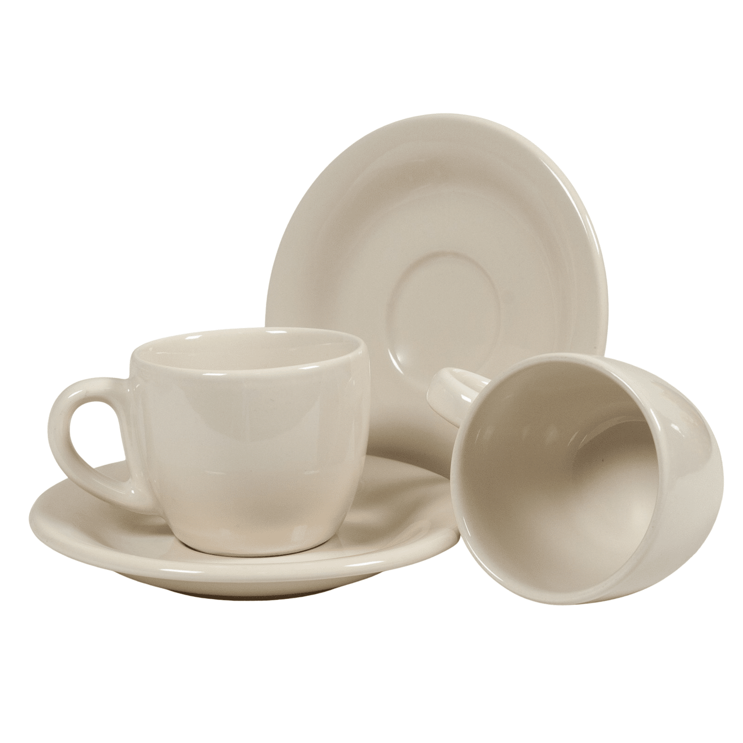 Set 6 tazzine con piattino per espresso Crem Ivoire, 80 ml