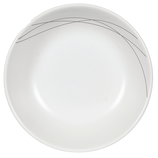 Deep plate 21 cm Arctic white with abstract lines