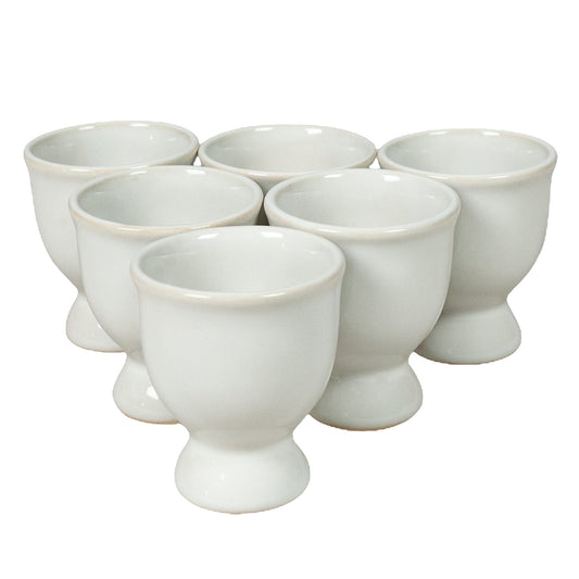 Set of 6 Arctic White egg holders, 6.5 cm