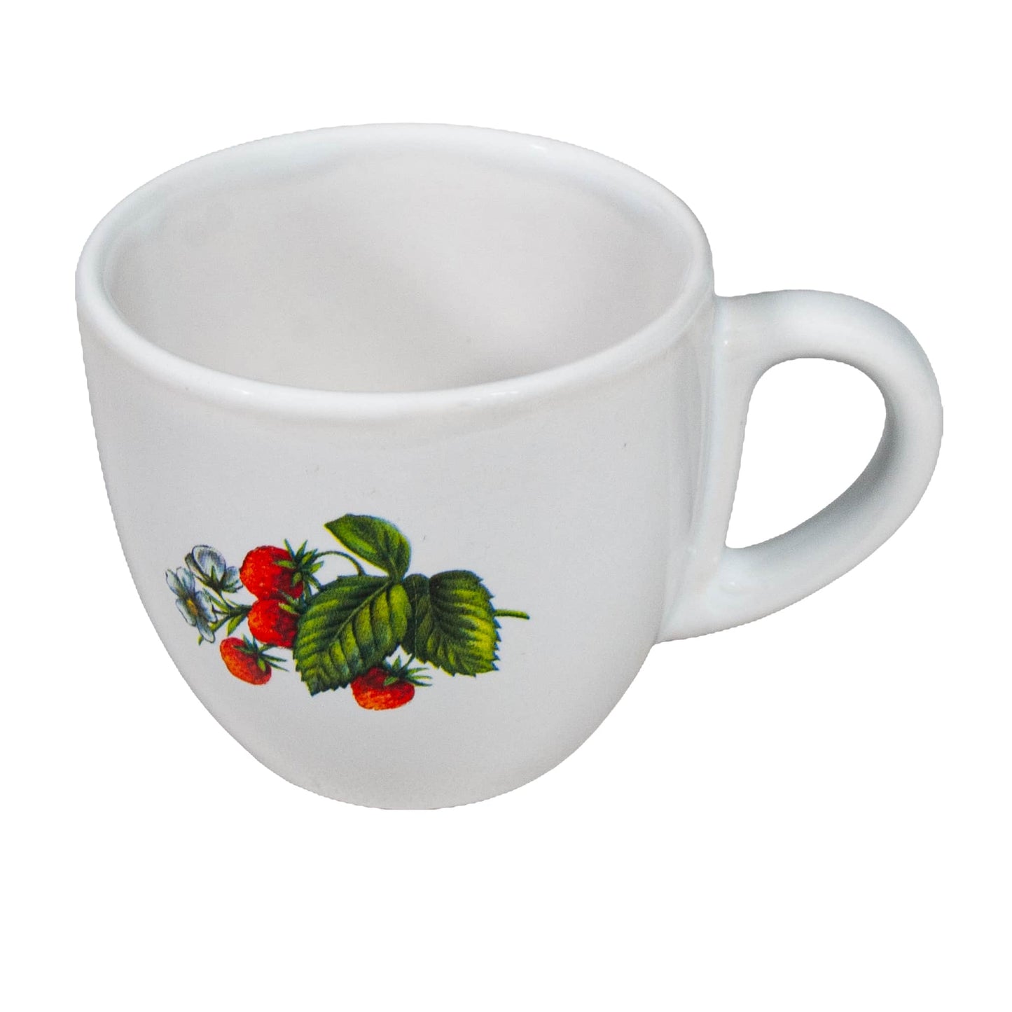 Tazza Arctic White con decoro Fragola, 200 ml