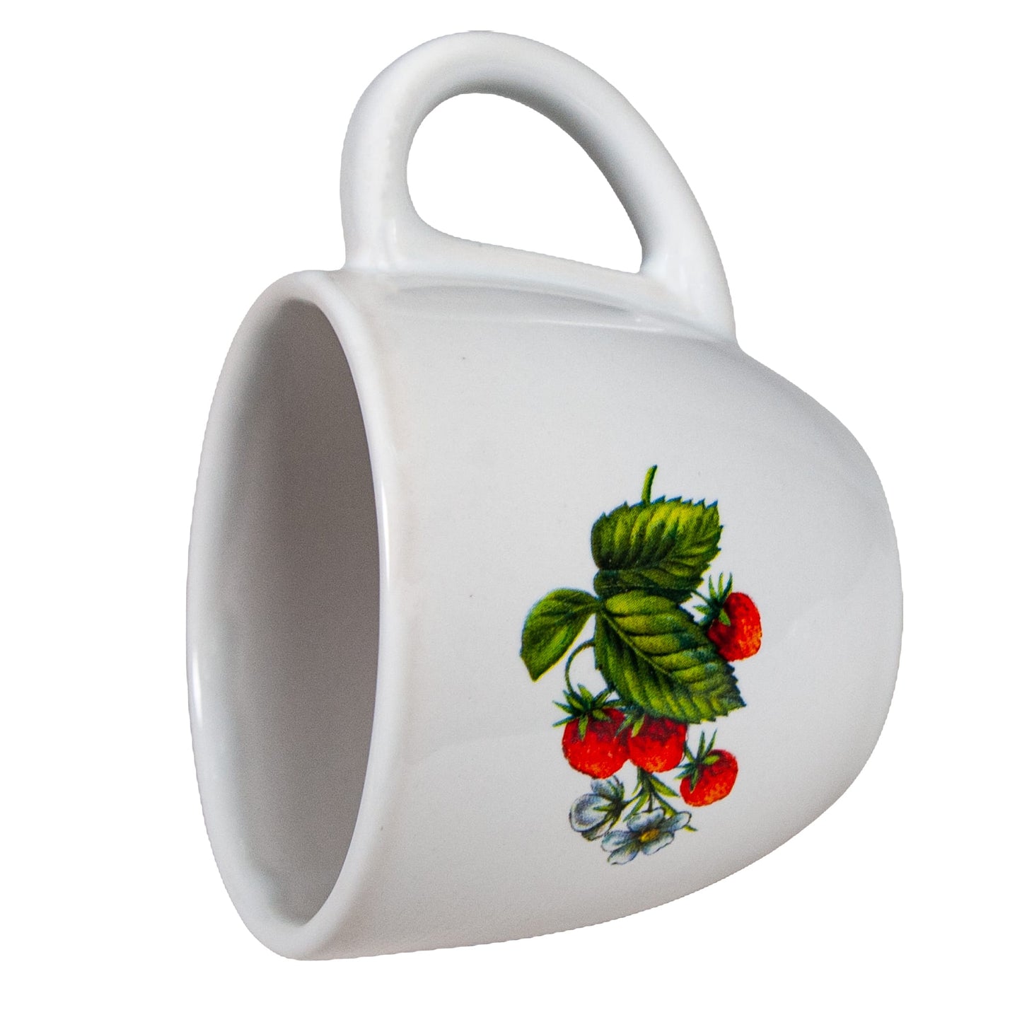 Tazza Arctic White con decoro Fragola, 200 ml