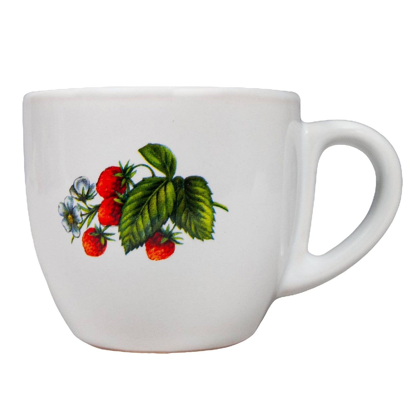 Tazza Arctic White con decoro Fragola, 200 ml