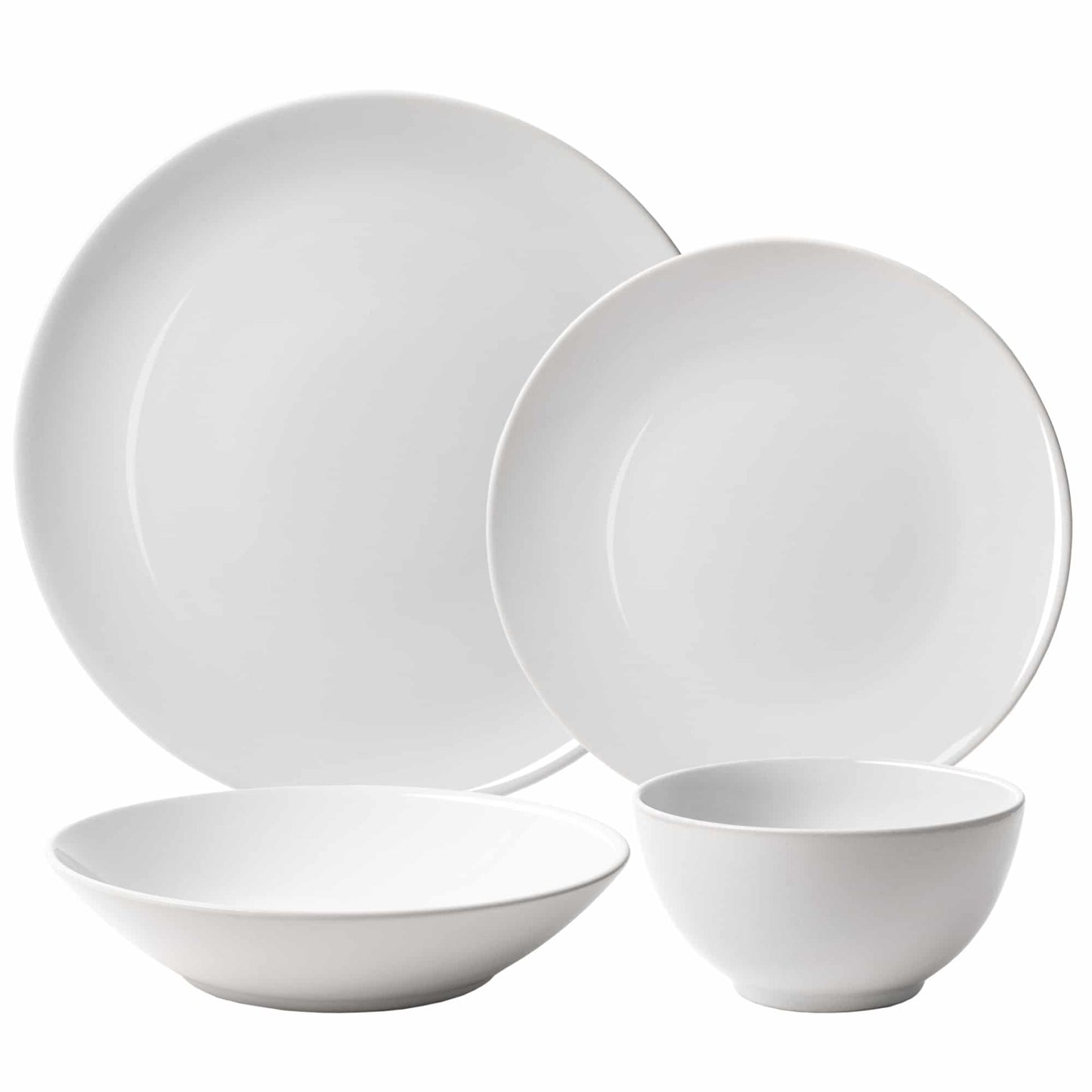 Set of 4 plates, for one person, North Pole, Cesiro, Glossy White