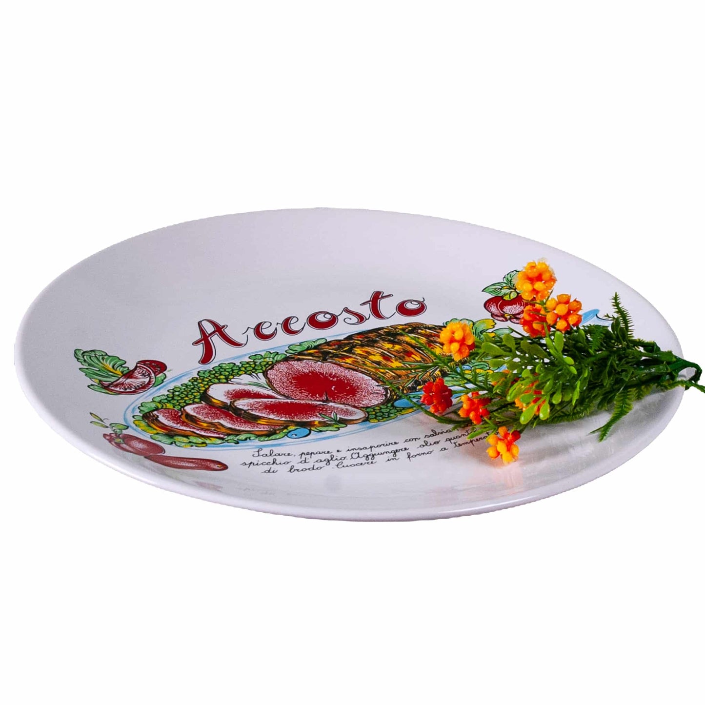 Удължена чиния с декорация Accosto, 26 см, Pure White