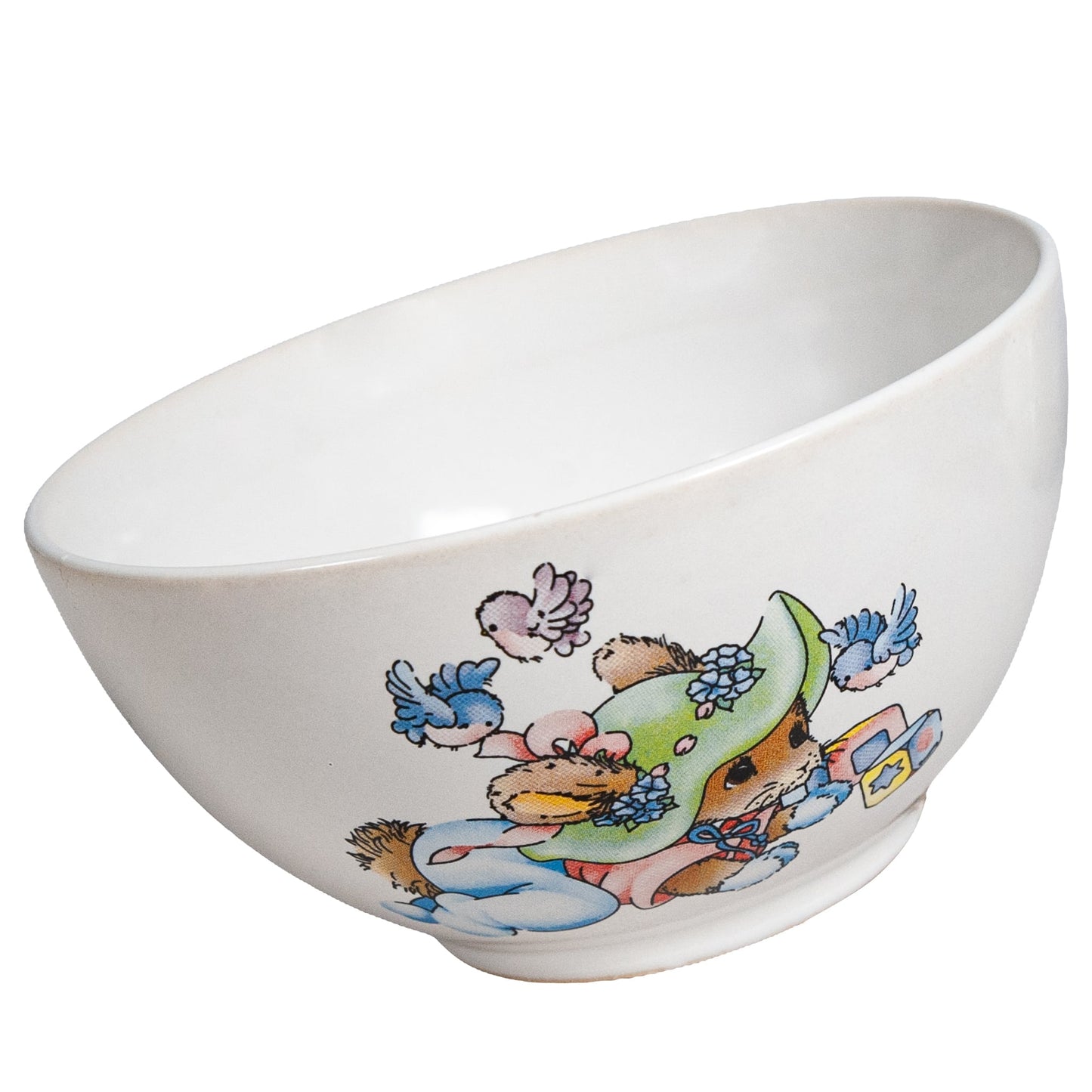 Bowl with mouse and cubes decoration, 600 ml, Arctic White