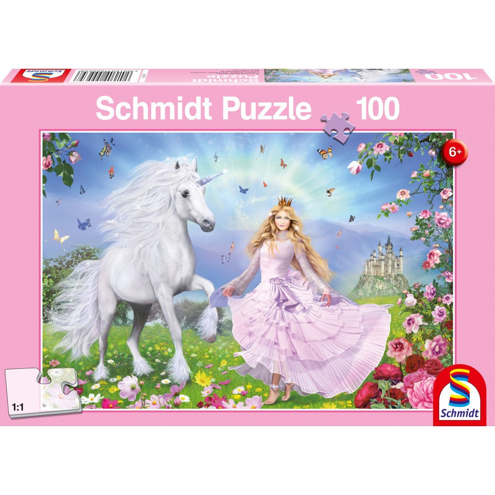 Puzzle Schmidt: Princesa unicornio, 100 piezas