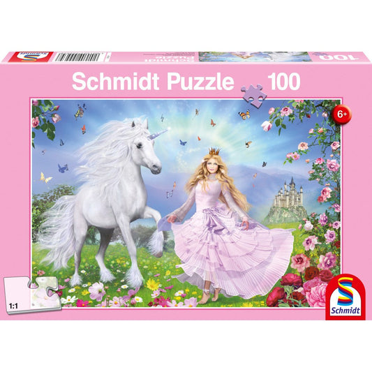 Puzzle Schmidt: Princesa unicornio, 100 piezas