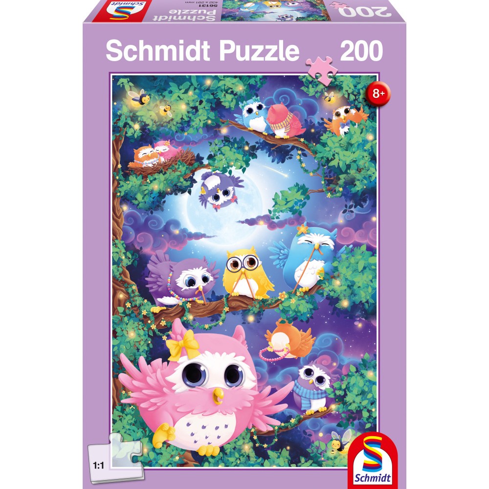 Puzzle Schmidt: En el bosque de los búhos, 200 piezas