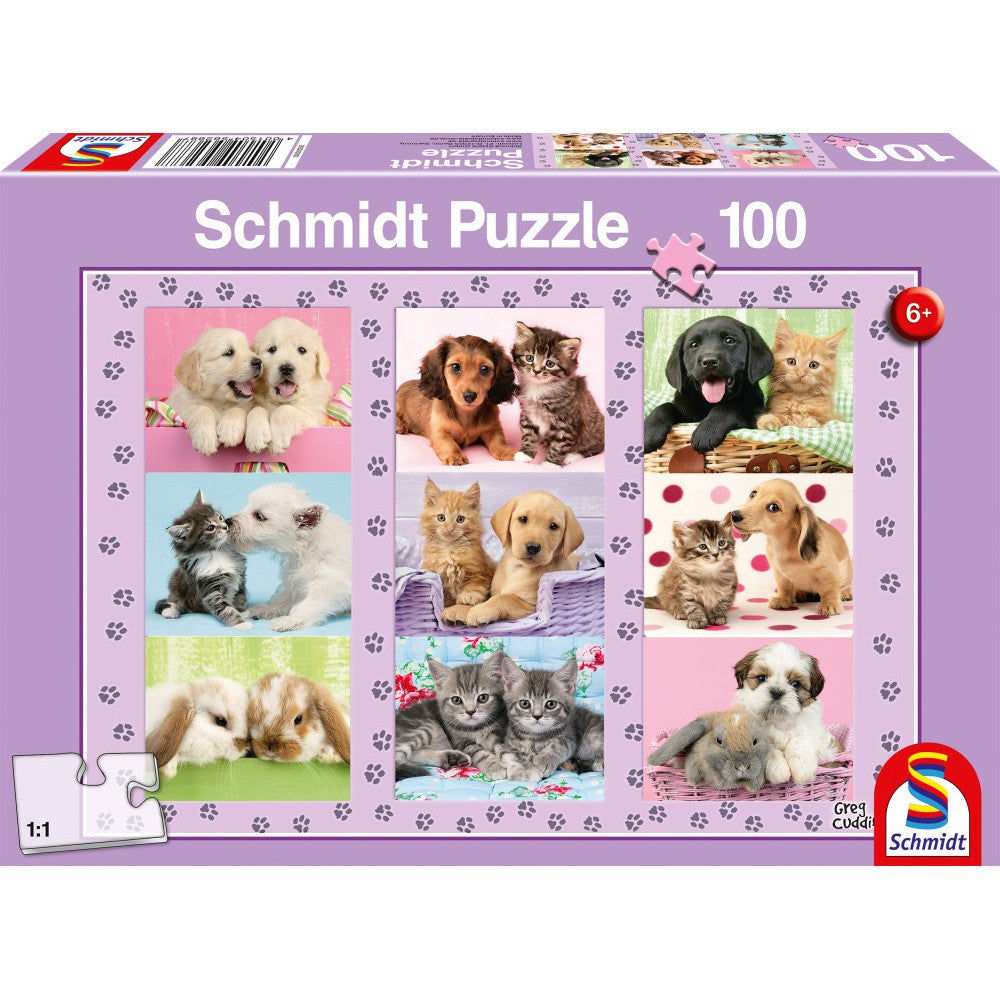 Puzzle Schmidt: Mascotas, 100 piezas