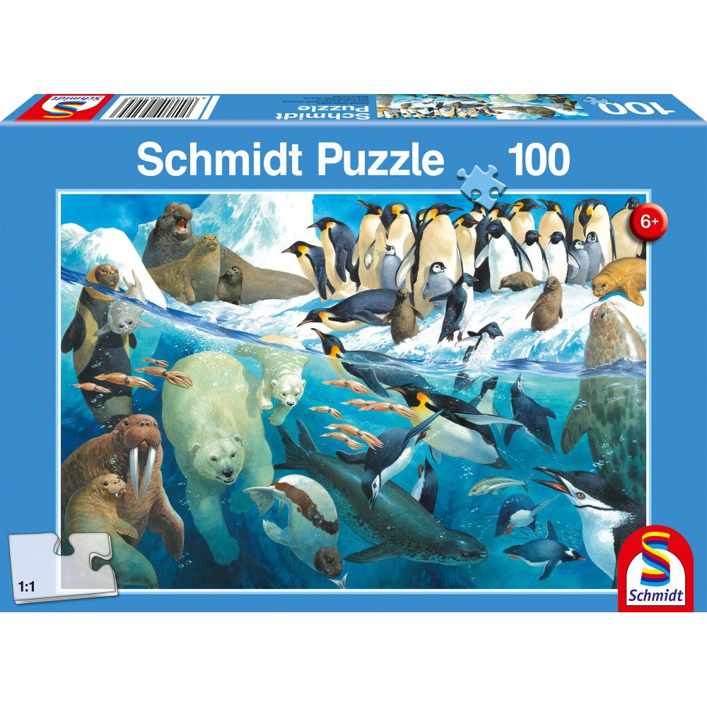 Puzzle Schmidt: Animales polares, 100 piezas