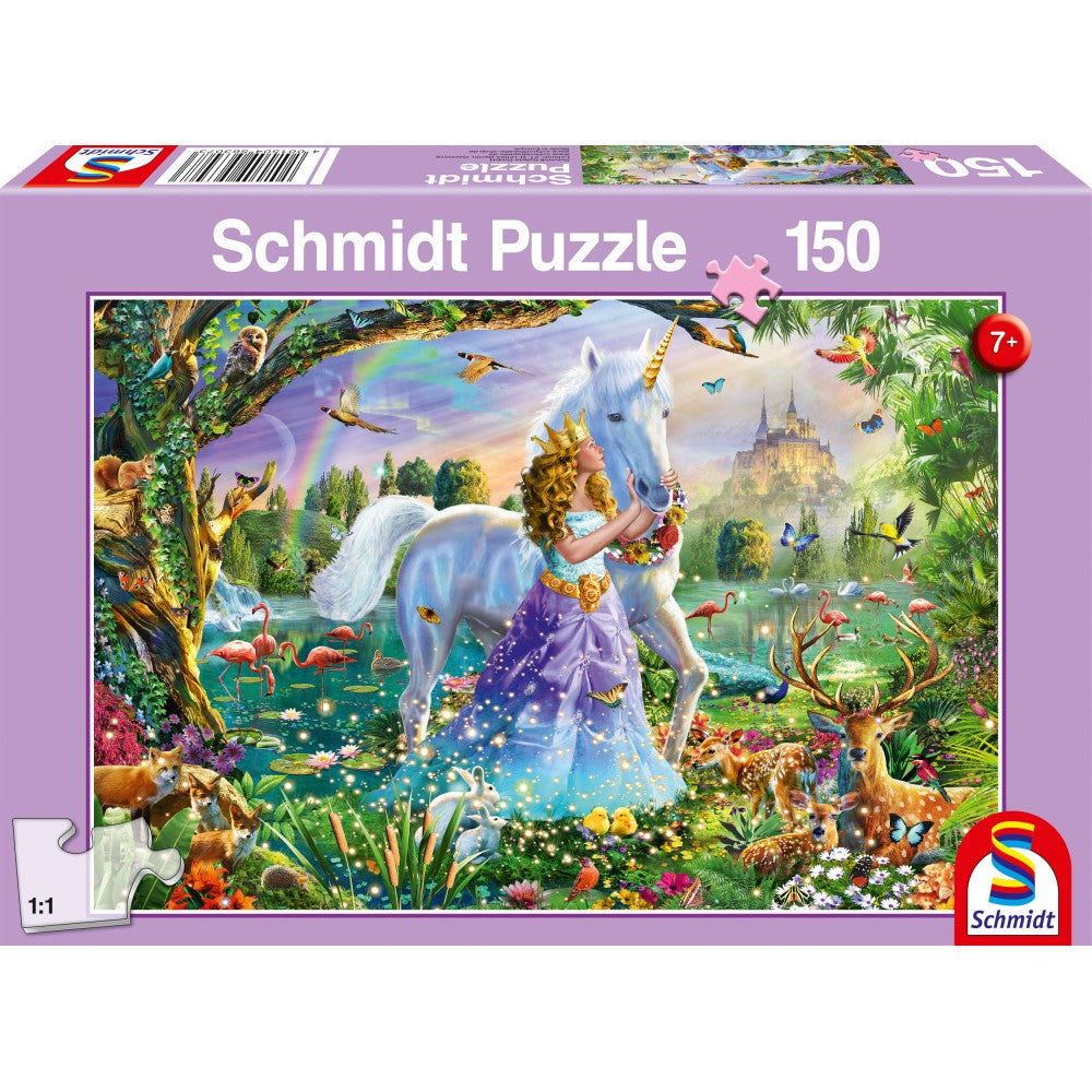 Puzzle Schmidt: La princesa, el unicornio y el castillo, 150 piezas