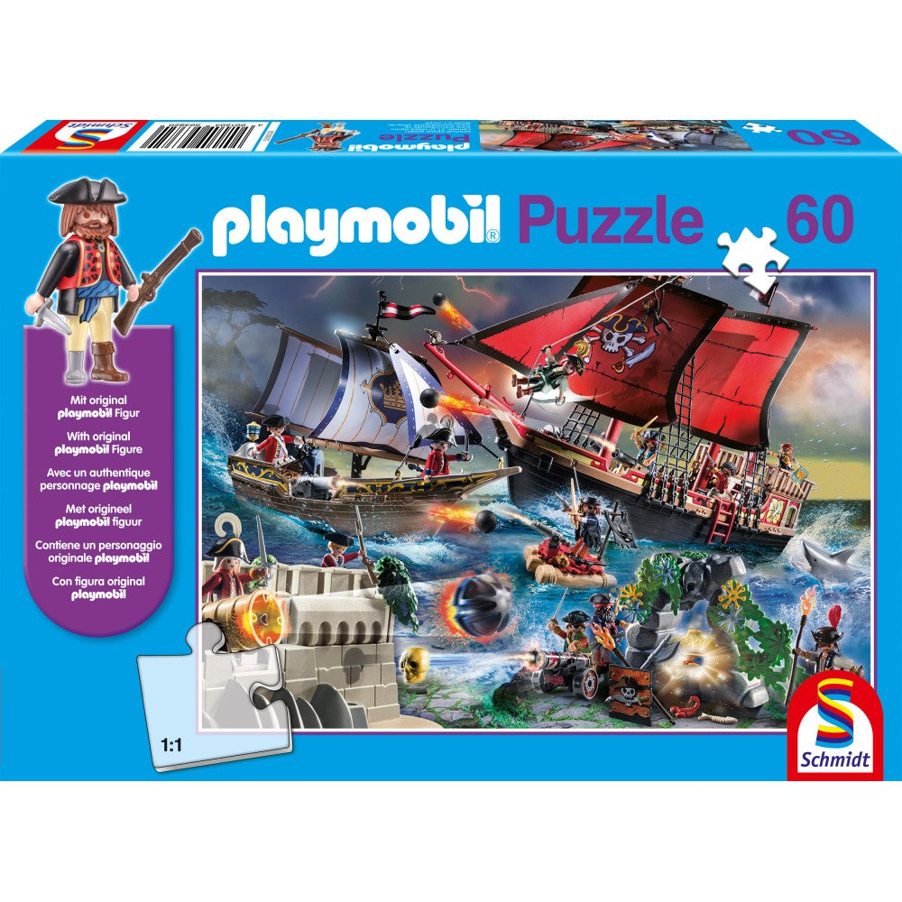 Schmidt puzzle: playmobil - Pirates, 60 pieces + Gift: playmobil figure