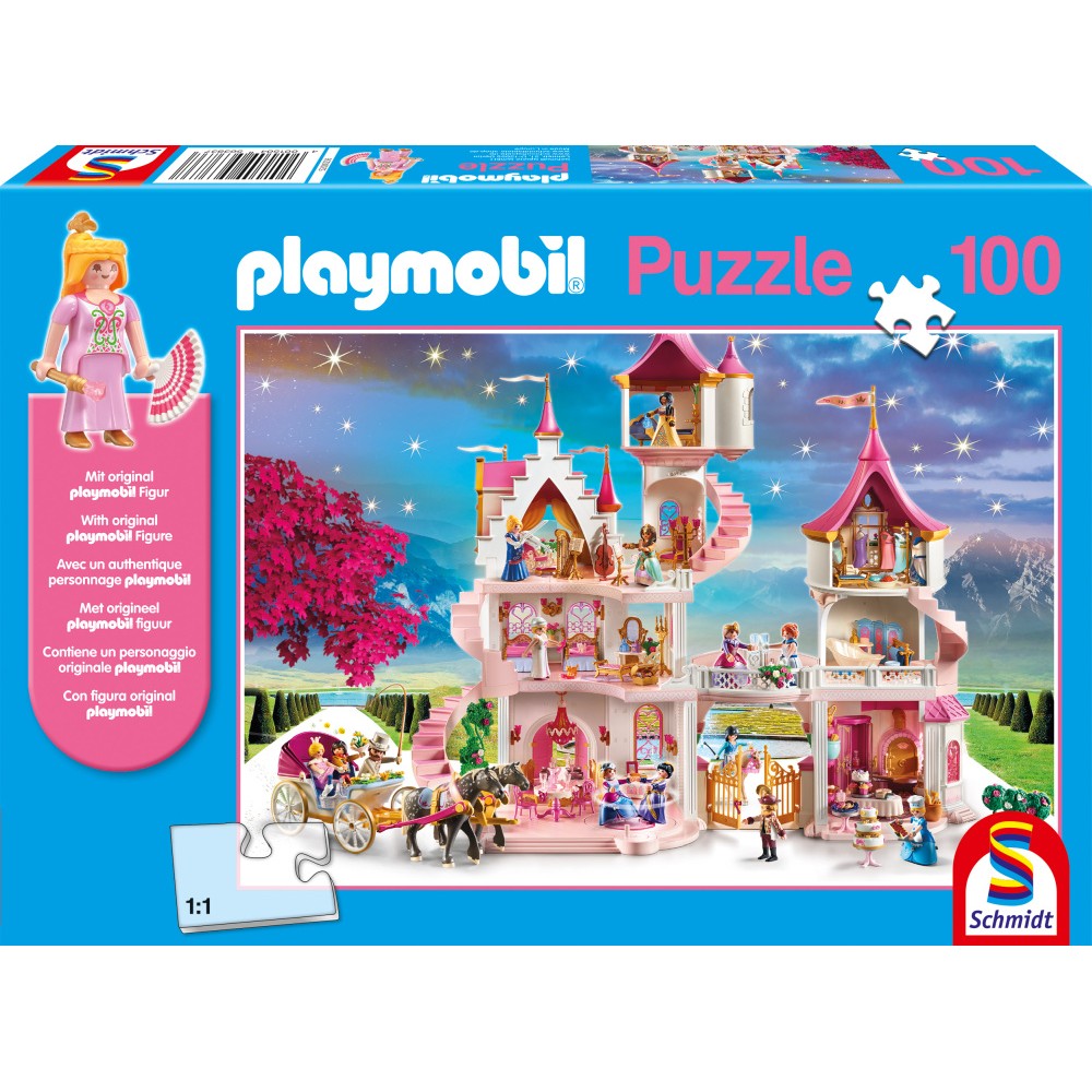 Schmidt puzzle: playmobil - Hercegnő vára, 100 db + Ajándék: playmobil figura