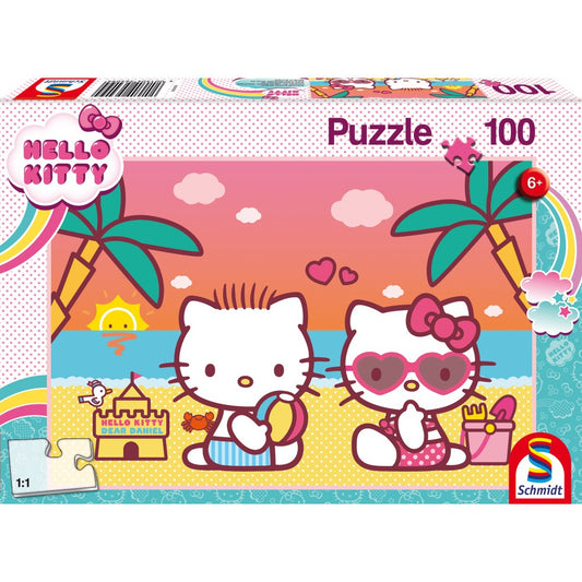 Puzzle Schmidt: Hello Kitty - Diversión en la playa con Kitty, 100 piezas