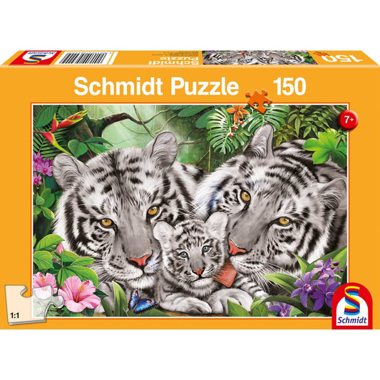 Puzzle Schmidt: Familia de tigres, 150 piezas