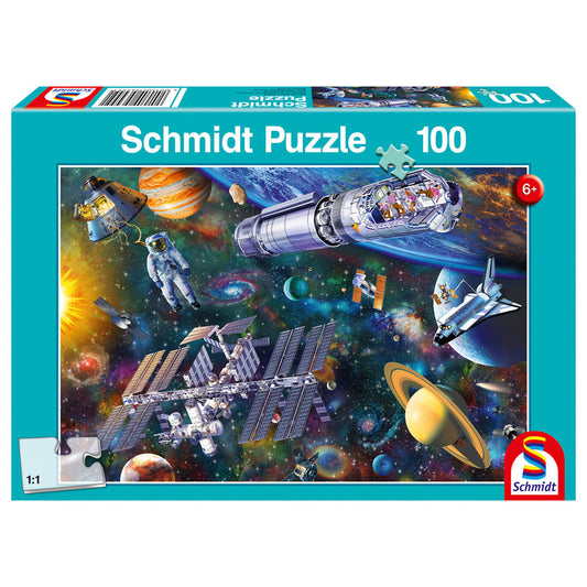 Puzzle Schmidt: Diversión en el espacio, 100 piezas