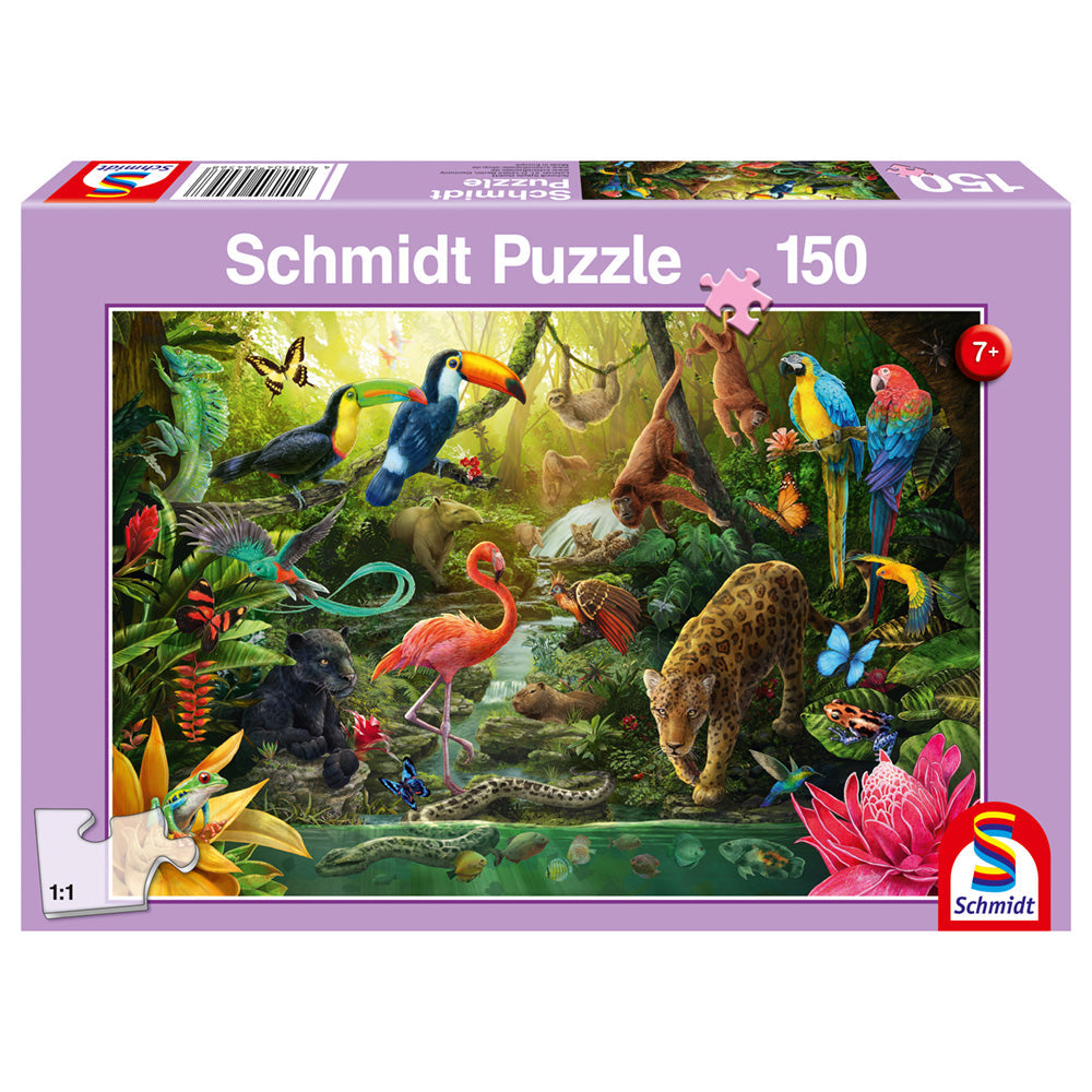 Puzzle Schmidt: Habitantes de la jungla, 150 piezas