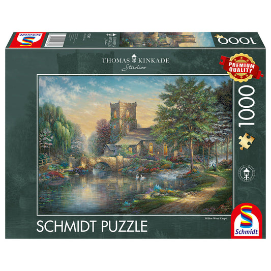 Puzzle Schmidt: Thomas Kinkade - La Capilla del Sauce, 1000 piezas