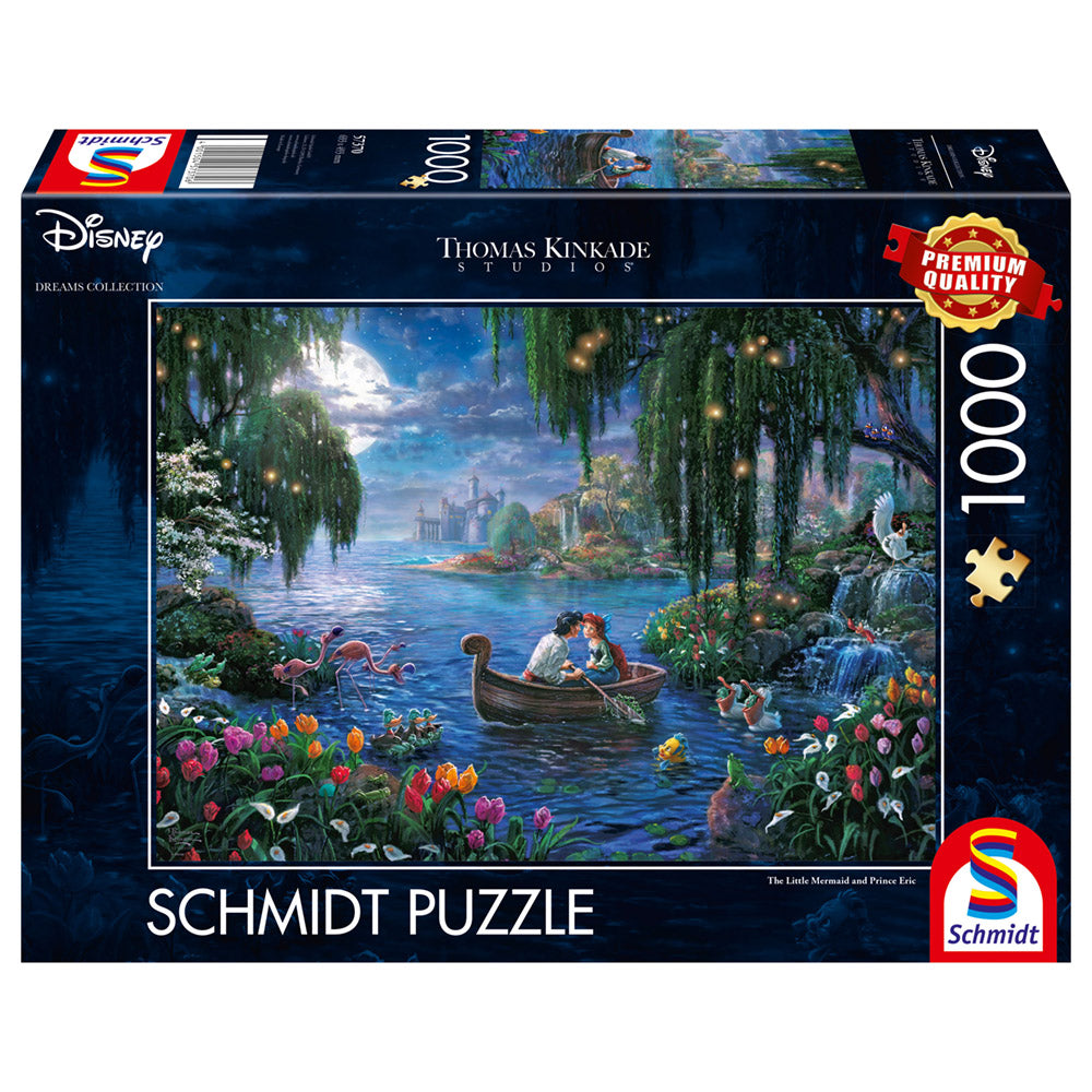 Puzzle Schmidt: Thomas Kinkade - Disney - La Sirenita y el Príncipe Eric, 1000 piezas