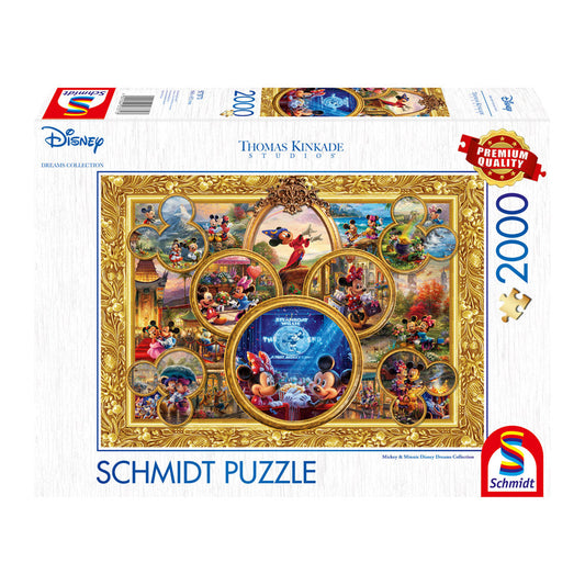 Puzzle Schmidt: Thomas Kinkade - Disney - Mickey y Minnie, 2000 piezas