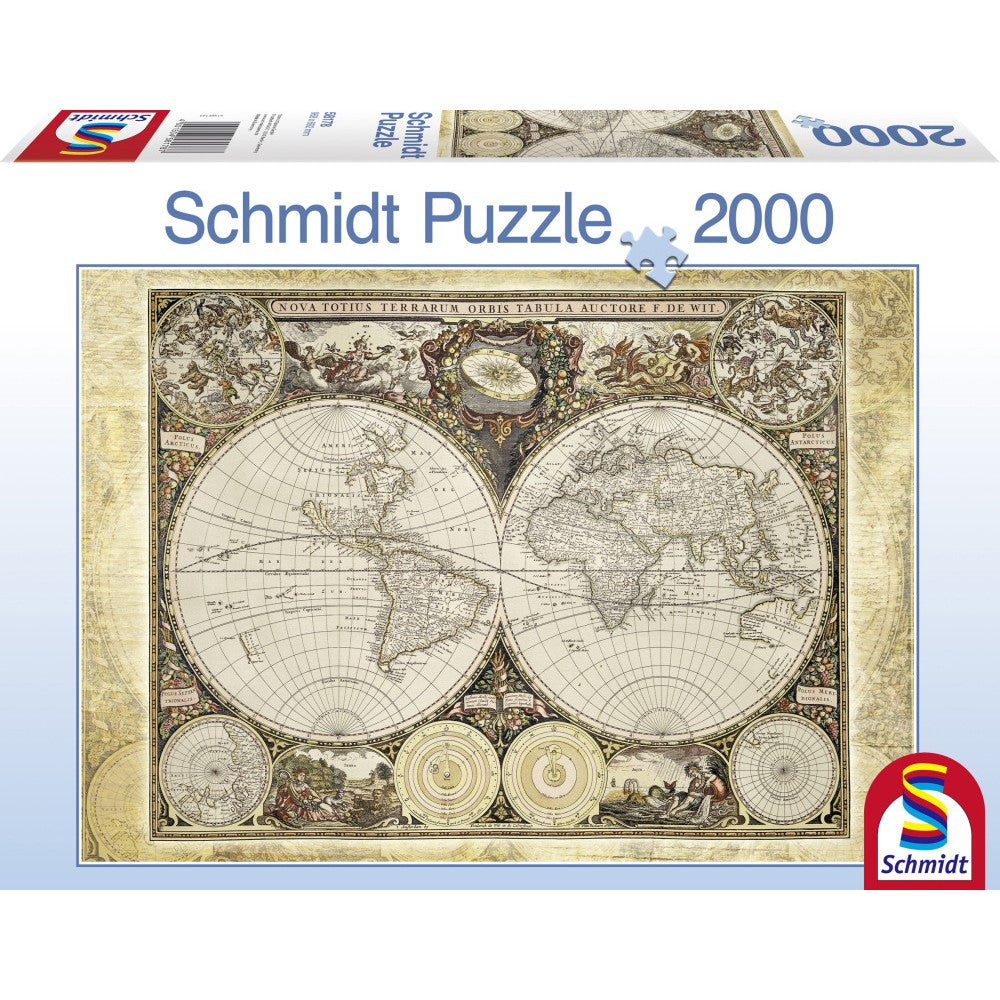 Puzzle Schmidt: Mapa histórico del mundo, 2000 piezas