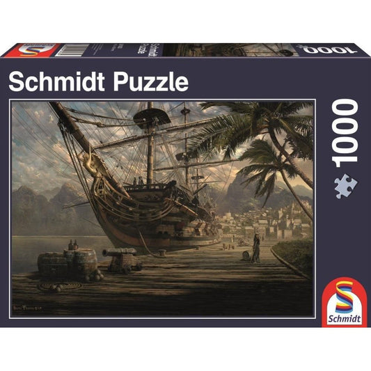 Puzzle Schmidt: Barco anclado, 1000 piezas