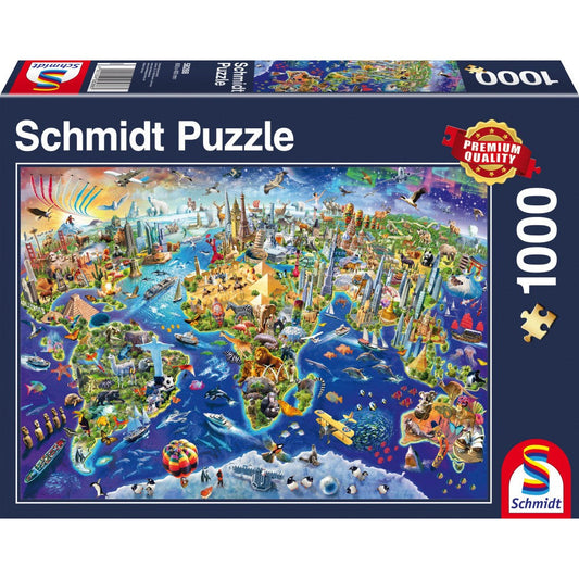 Puzzle Schmidt: Descubre el mundo, 1000 piezas