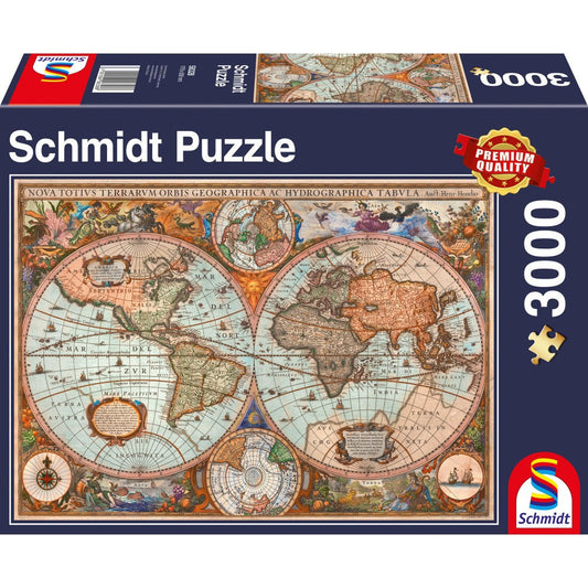 Puzzle Schmidt: mapa antiguo, 3000 piezas