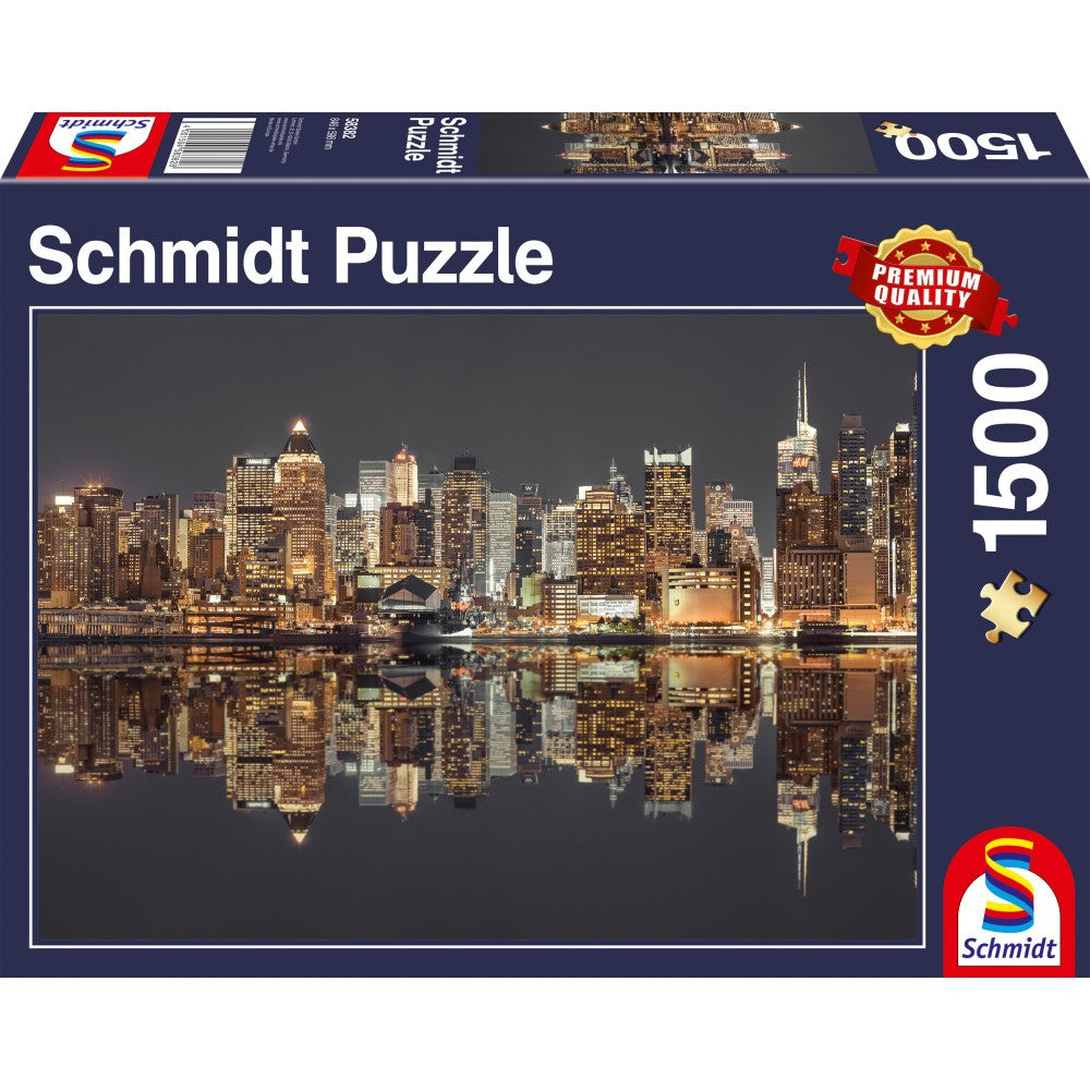 Puzzle Schmidt: Nueva York de noche, 1500 piezas