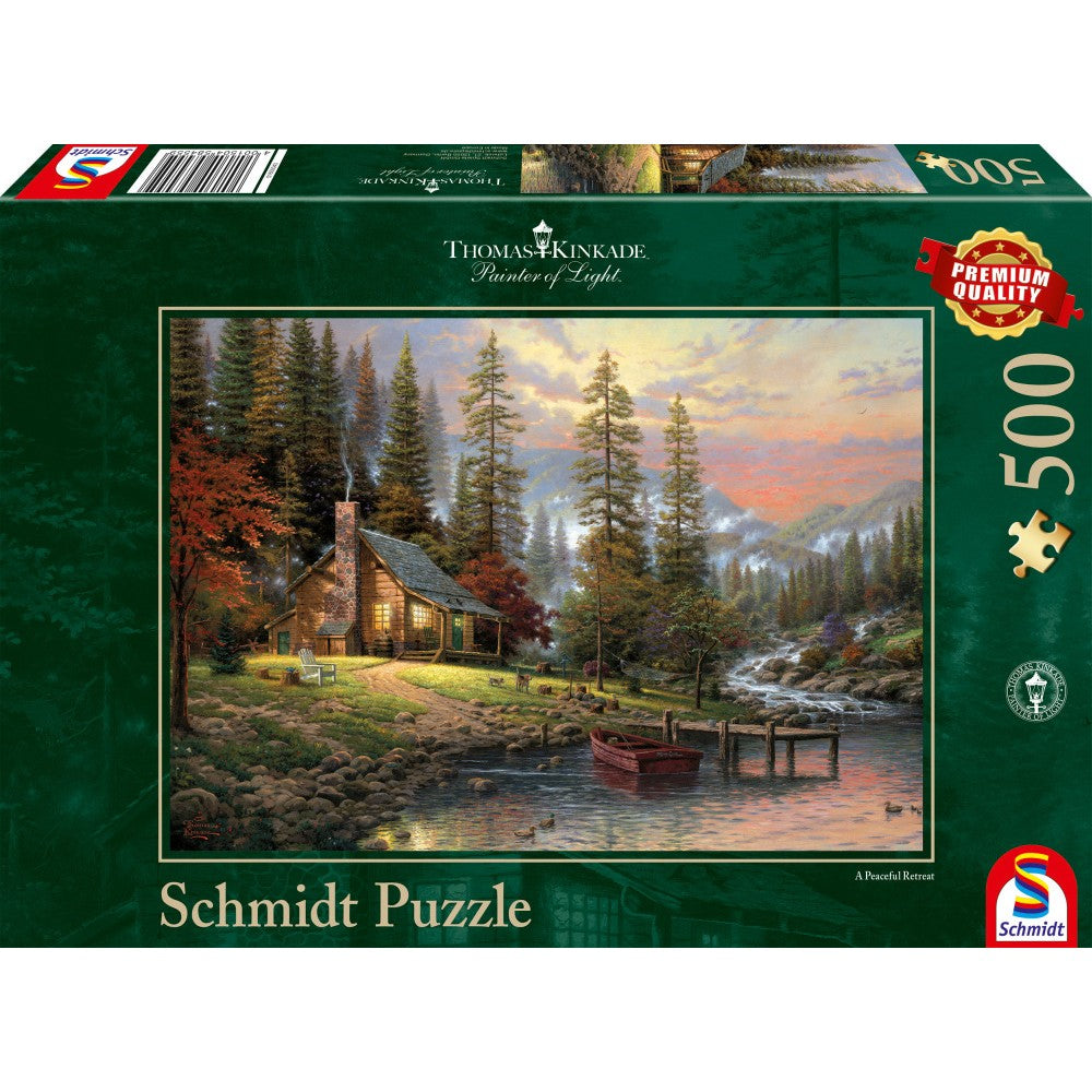 Puzzle Schmidt: Thomas Kinkade - Recreación en la cabaña, 500 piezas