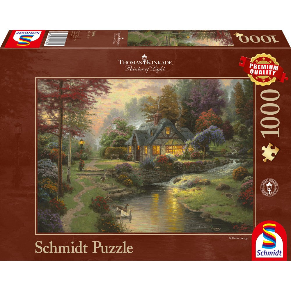 Puzzle Schmidt: Thomas Kinkade - Mansión junto al río, 1000 piezas