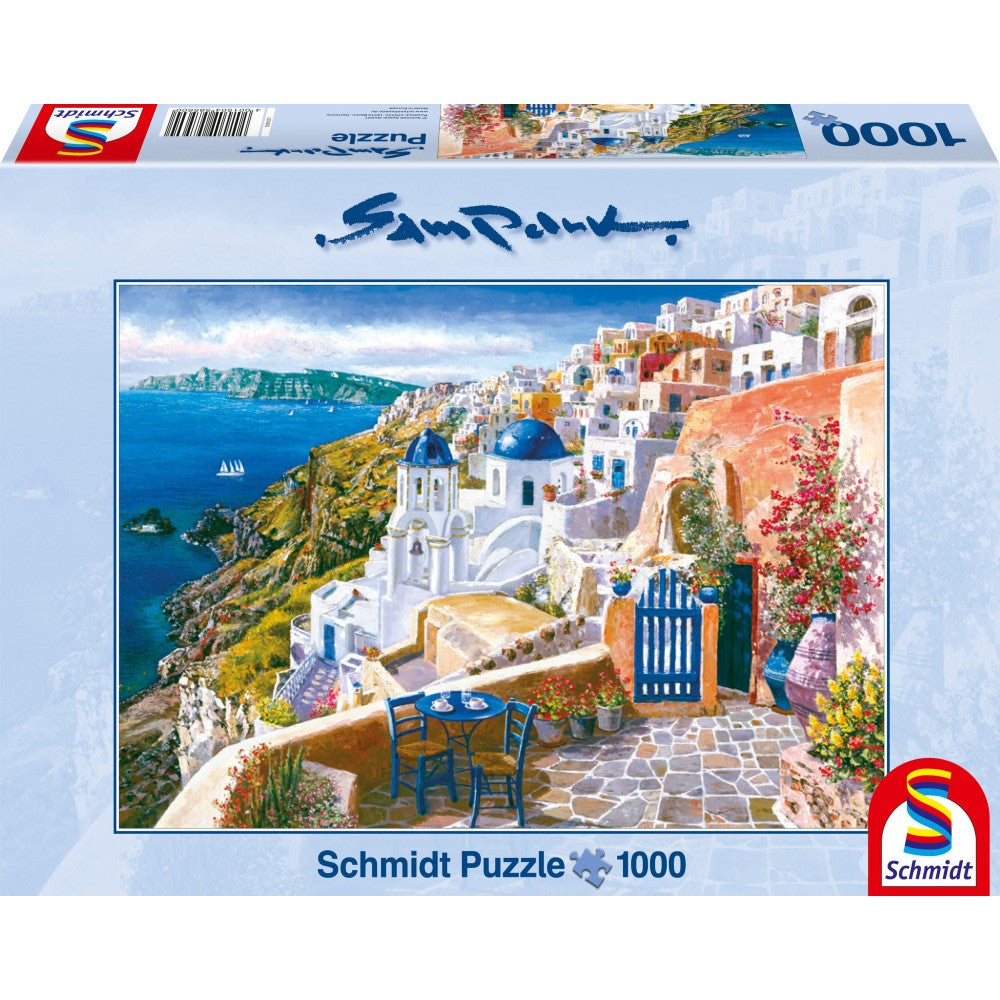 Puzzle Schmidt: Sam Park - Vista desde Santorini, 1000 piezas