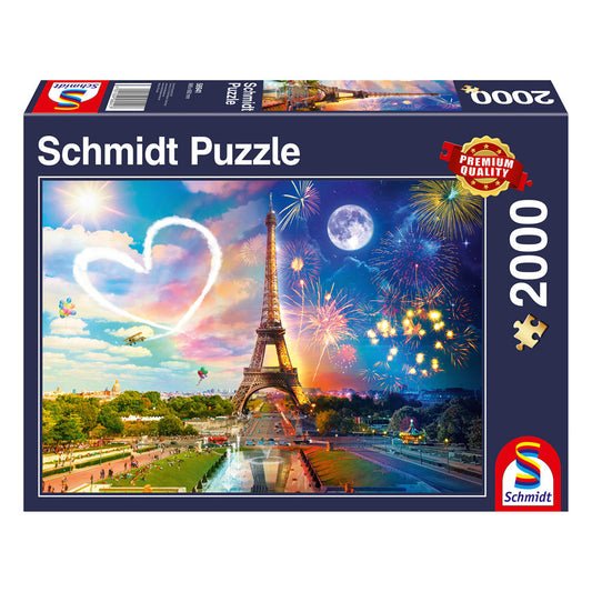 Puzzle Schmidt: Día y Noche - París, 2000 piezas