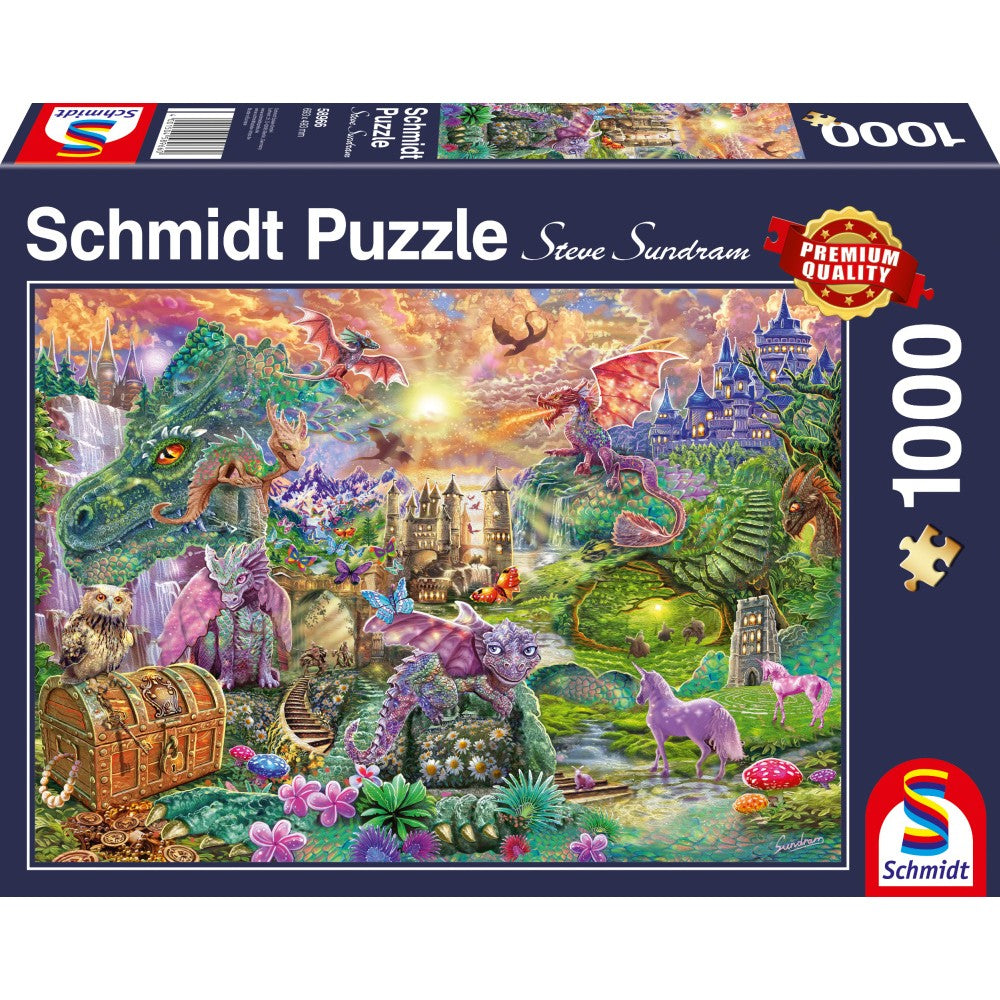 Puzzle Schmidt: La tierra del dragón encantado, 1000 piezas