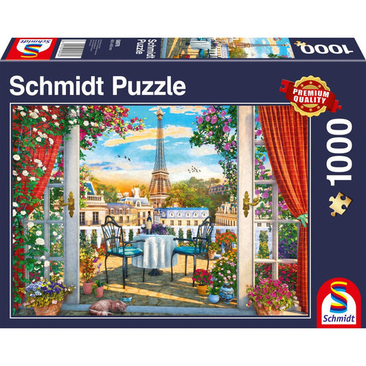 Puzzle Schmidt: Una terraza en París, 1000 piezas