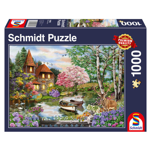 Puzzle Schmidt: La casa junto al lago, 1000 piezas