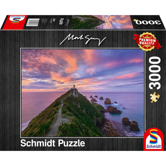 Puzzle Schmidt: Mark Gray - Faro de Nugget Point, The Catlins, Isla Sur - Nueva Zelanda, 3000 piezas