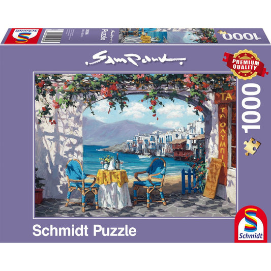 Puzzle Schmidt: Sam Park - Cita en Mykonos, 1000 piezas