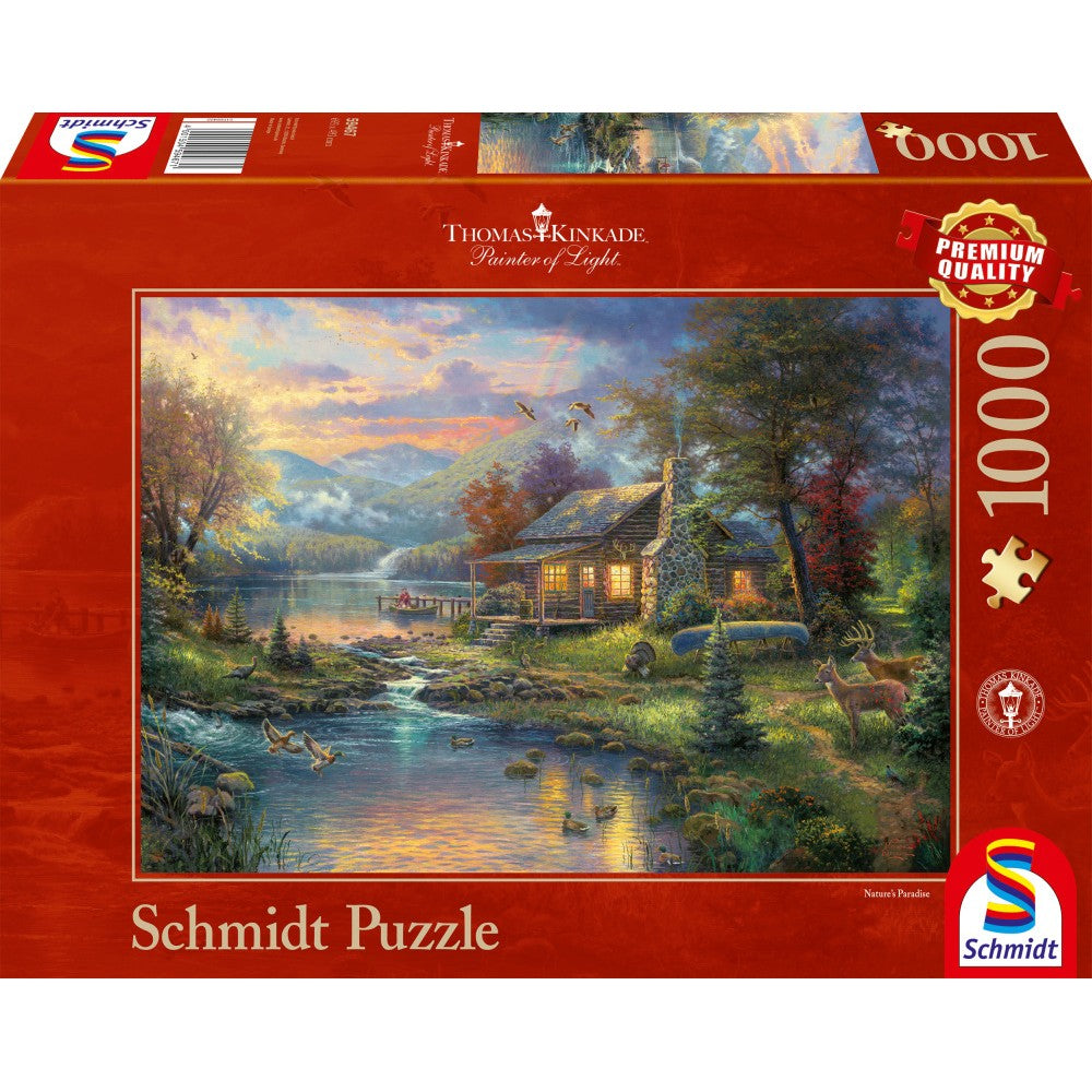 Puzzle Schmidt: Thomas Kinkade - Paraíso de la naturaleza, 1000 piezas