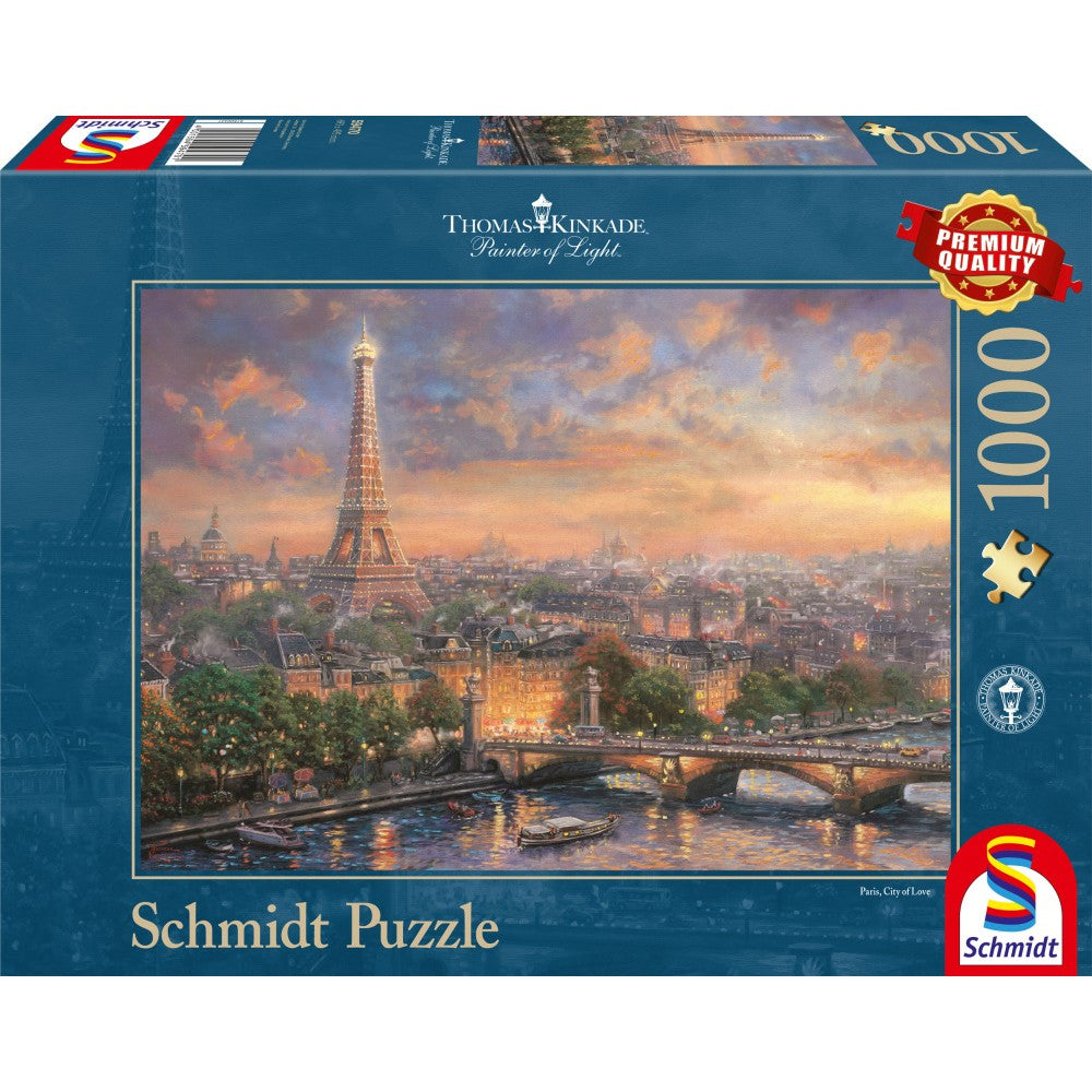 Puzzle Schmidt: Thomas Kinkade - París, la ciudad del amor, 1000 piezas