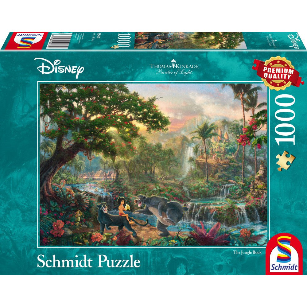 Puzzle Schmidt: Thomas Kinkade - Disney - El libro de la selva, 1000 piezas