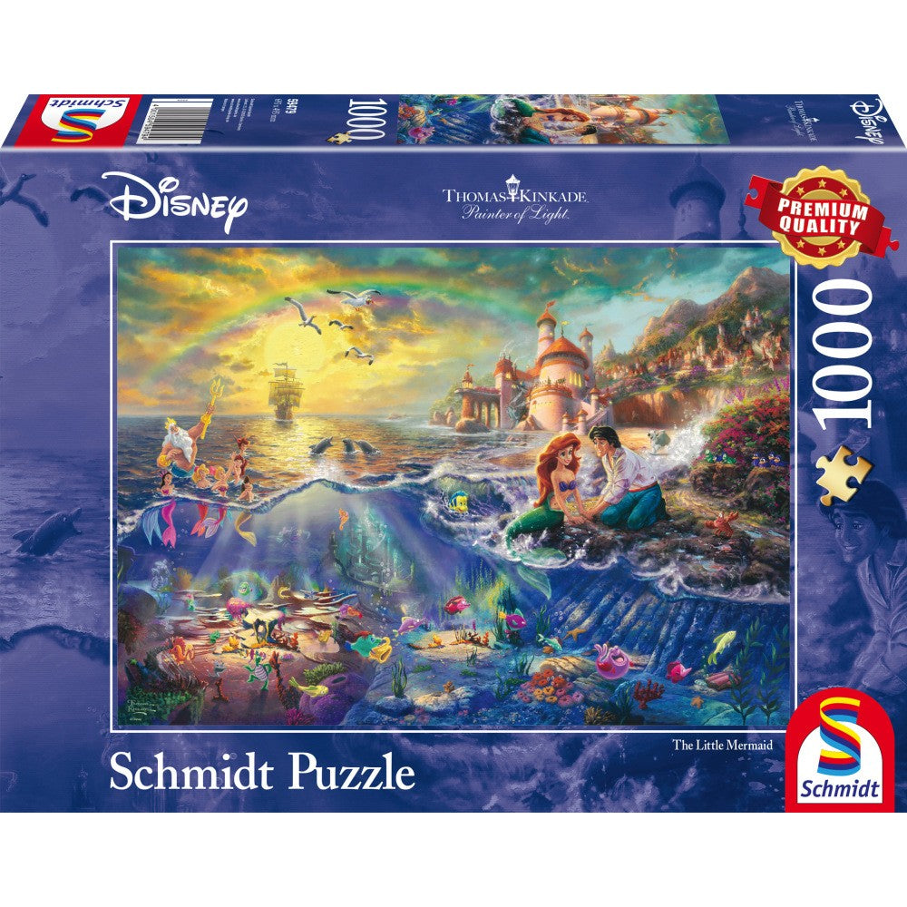 Puzzle Schmidt: Thomas Kinkade - Disney - La Sirenita, Ariel, 1000 piezas