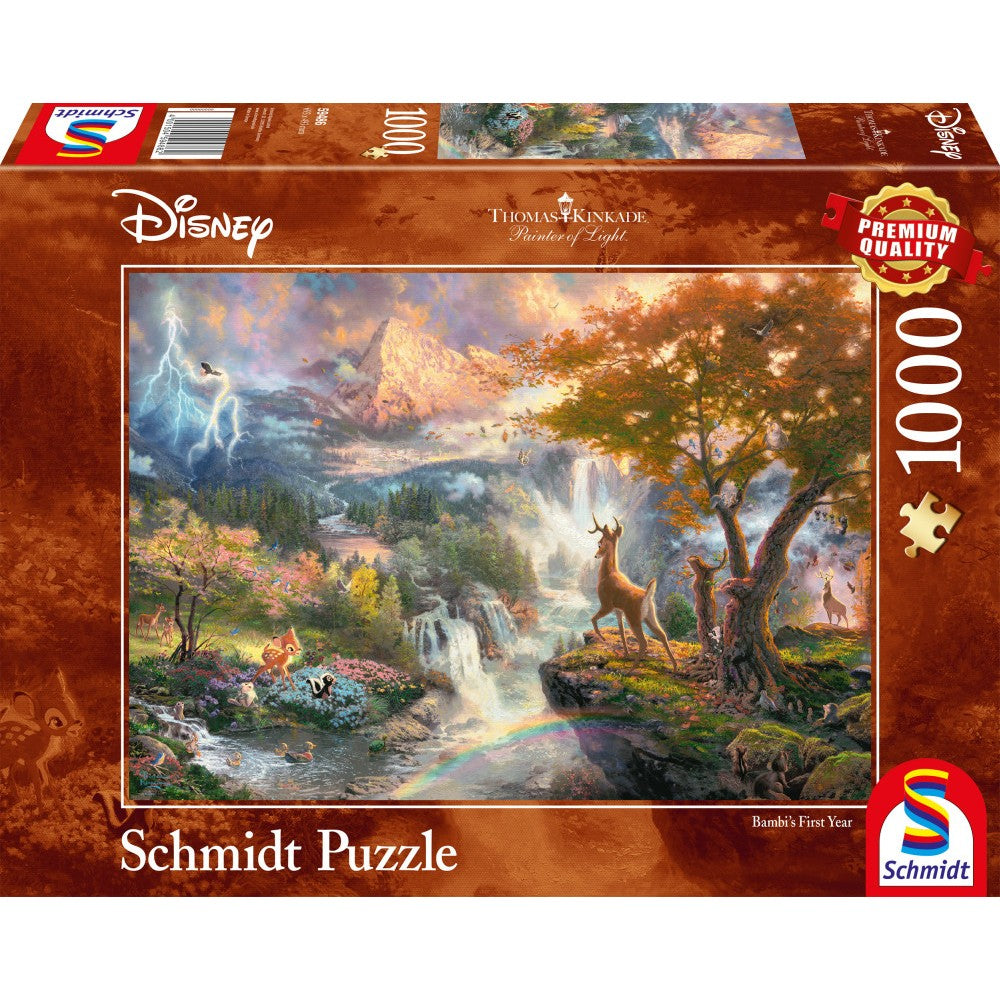 Puzzle Schmidt: Thomas Kinkade - Disney - Bambi, 1000 piezas